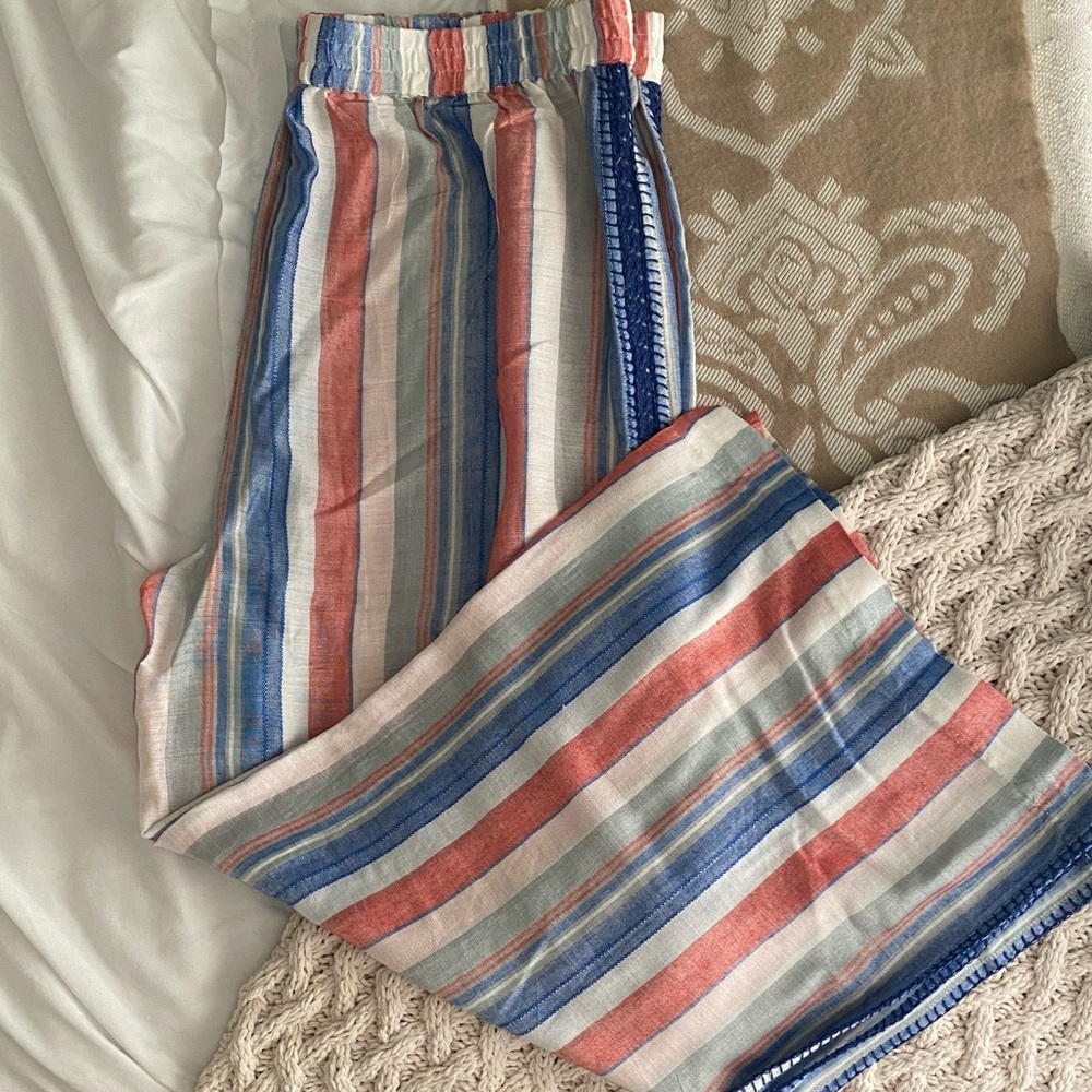Wide Leg Striped Pant with Open Sides